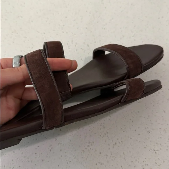 Reformation Lenora Flat Sandal Brown - Size 6 - Picture 6 of 6